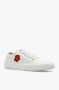 Kenzo Bloe Geborduurde Witte Canvas Sneakers Beige - Thumbnail 9