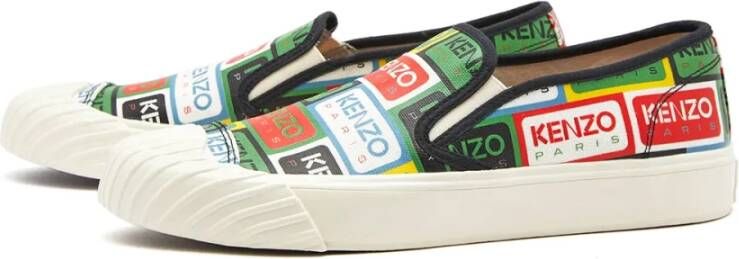 Kenzo Multicolor Slip On Sneakers Groen Heren