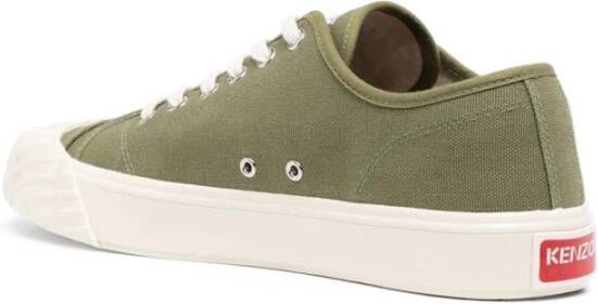 Kenzo Groene Bloemen Lage Sneakers Groen Heren