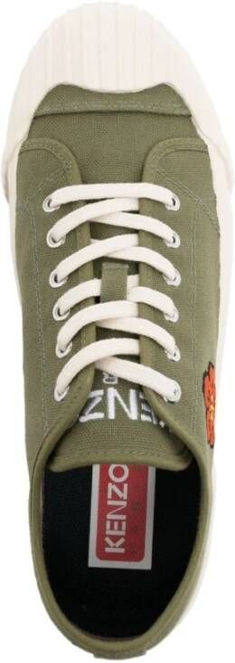 Kenzo Groene Bloemen Lage Sneakers Groen Heren