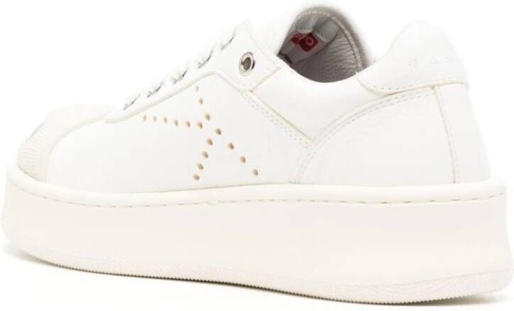 Kenzo Witte Leren Lage Sneakers Wit Dames