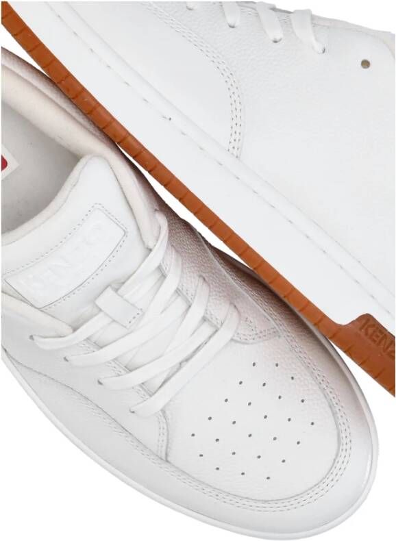 Kenzo Witte Sneakers van Pebble Leer voor Heren Wit Heren
