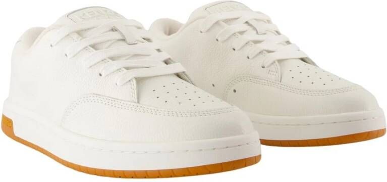 Kenzo Witte Leren Dome Lage Sneakers