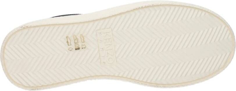 Kenzo Zwarte Leren Lage Sneakers