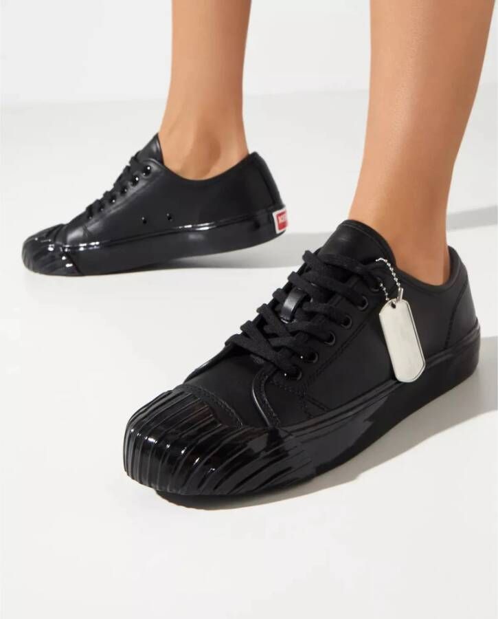 Kenzo Zwarte leren sneakers met logo