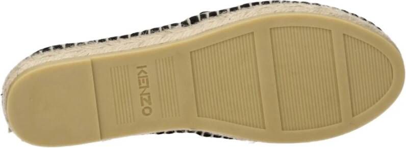 Kenzo Zwarte Stoffen Espadrille Casual Schoen