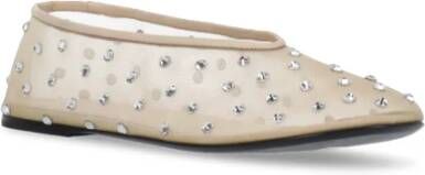 Khaite Strass Ballet Flats Natuurlijke Ronde Neus Beige Dames
