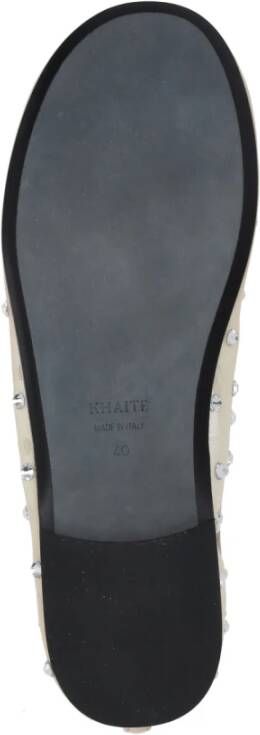 Khaite Strass Ballet Flats Natuurlijke Ronde Neus Beige Dames