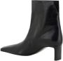 Khaite Geometrische Hak Leren Enkellaarzen Black Dames - Thumbnail 7