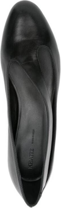 Khaite Zwarte Amandel Teen Leren Schoenen Black Dames