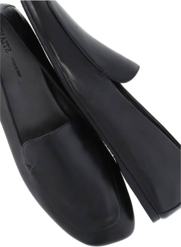 Khaite Zwarte Leren Loafers met Vierkante Neus