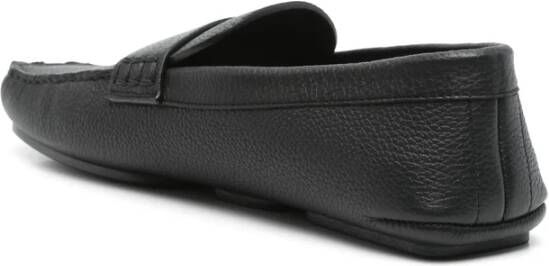 Khaite Zwarte Leren Penny Slot Schoenen
