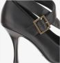 Khaite Zwarte leren pump met gouden details - Thumbnail 2