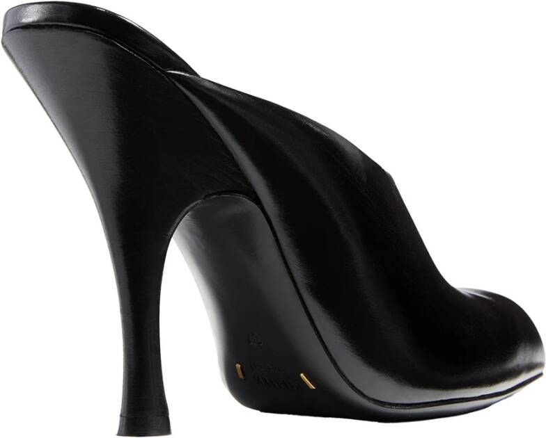 Khaite Zwarte leren stiletto sandalen