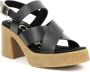 Kickers Charlotte Leren Sandalen Black Dames - Thumbnail 7