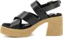 Kickers Charlotte Leren Sandalen Black Dames - Thumbnail 5