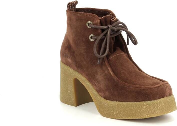 Kickers Claire Leren Laarzen Brown Dames