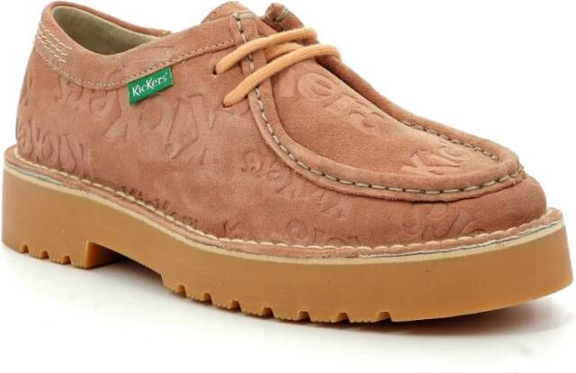 Kickers Comfort Leren Derby Schoenen Brown Dames