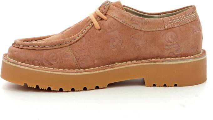 Kickers Comfort Leren Derby Schoenen Brown Dames