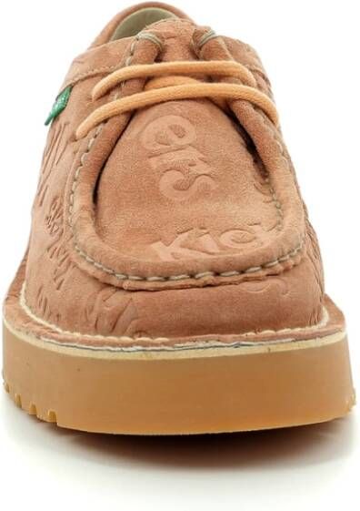 Kickers Comfort Leren Derby Schoenen Brown Dames