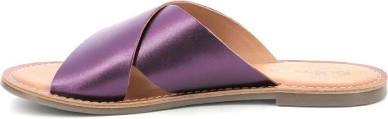 Kickers Comfort Leren Muiltjes Diaz-2 Purple Dames
