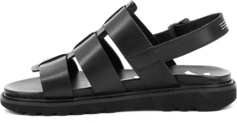 Kickers Comfort Leren Sandalen Black Dames