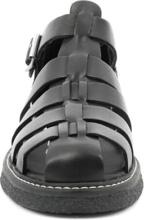 Kickers Comfort Leren Sandalen Black Dames