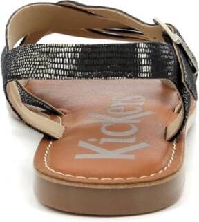 Kickers Comfort Leren Sandalen Kick Diana Gray Dames