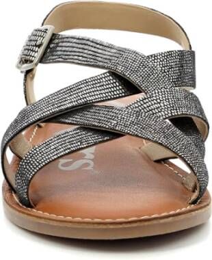 Kickers Comfort Leren Sandalen Kick Diana Gray Dames