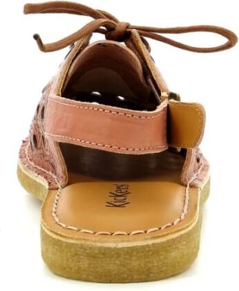 Kickers Comfort Leren Sandalen Kick Lella Brown Dames