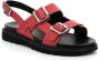 Kickers Comfort Leren Sandalen Neosummer Gesp Red Dames - Thumbnail 2