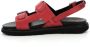 Kickers Comfort Leren Sandalen Neosummer Gesp Red Dames - Thumbnail 16