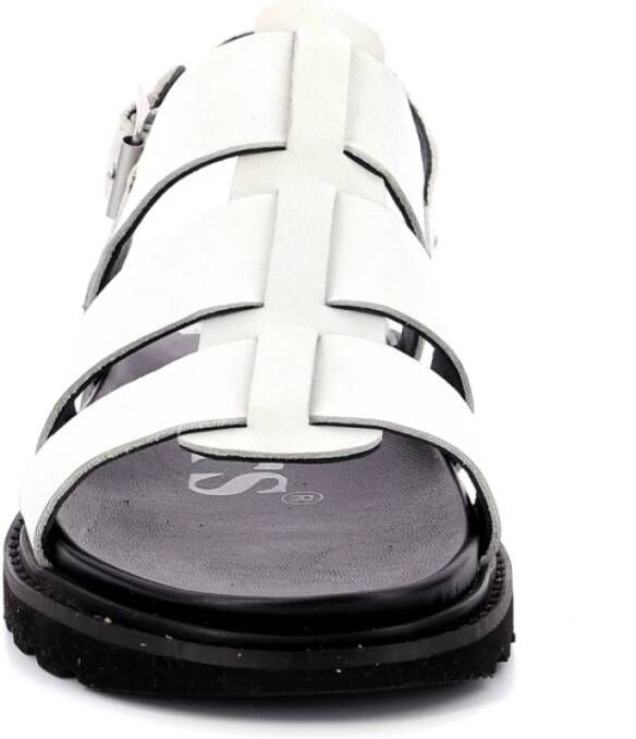 Kickers Comfort Leren Sandalen White Dames