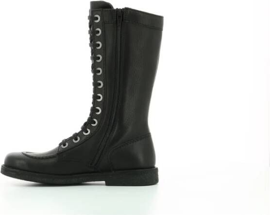 Kickers Comfort Leren Veterschoenen Black Dames
