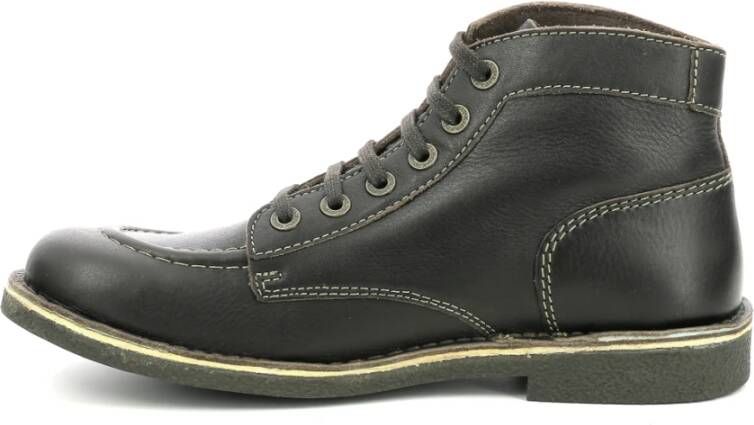 Kickers Comfort Leren Veterschoenen Green Heren