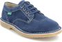 Kickers Comfortabele Leren Derby Schoenen Blue Dames - Thumbnail 2