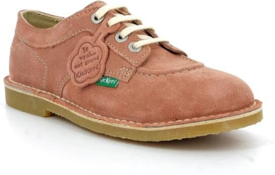 Kickers Comfortabele Leren Derby Schoenen Brown Dames