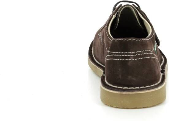 Kickers Comfortabele Leren Derby Schoenen Brown Heren