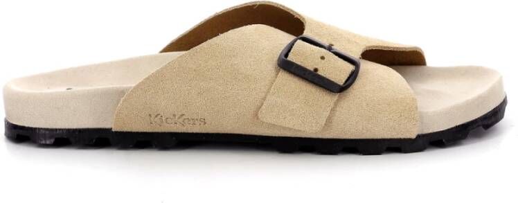 Kickers Comfortabele Muiltjes Kick Esther Beige Dames