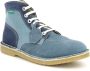 Kickers Comfortabele Vetersluiting Leren Enkellaarzen Blue Heren - Thumbnail 3