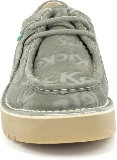 Kickers Daltrey Low Leren Derby Schoenen Green Dames