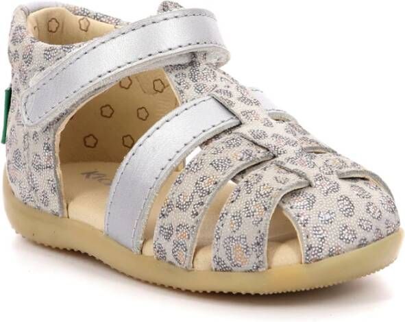 Kickers Flat Sandals Beige Dames