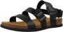 Kickers Elegant Buckle Flat Sandals Black Dames - Thumbnail 9