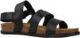 Kickers Elegant Buckle Flat Sandals Black Dames - Thumbnail 11