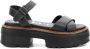 Kickers Flat Sandals Black Dames - Thumbnail 2