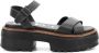 Kickers Flat Sandals Zwart Dames - Thumbnail 2