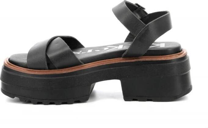 Kickers Flat Sandals Zwart Dames