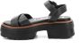 Kickers Flat Sandals Zwart Dames - Thumbnail 4