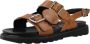 Kickers Comfort Leren Sandalen Neosummer Brown Dames - Thumbnail 5