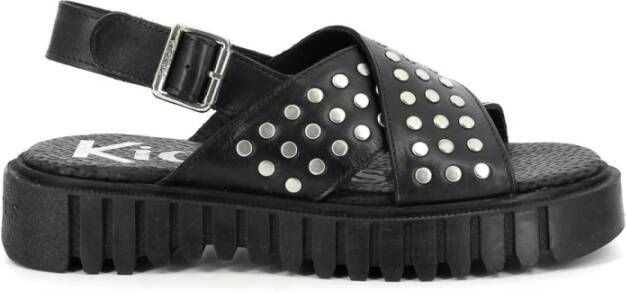 Kickers Kick Fact Flat Sandals Zwart Dames